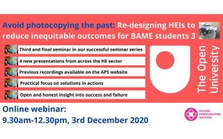 OU APS Webinar: 'Avoid photocopying the past'