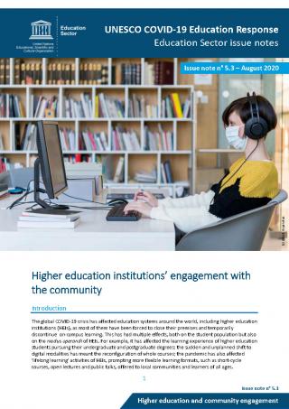 Higher education institutions' engagement with the community during COVID-19 | UIL