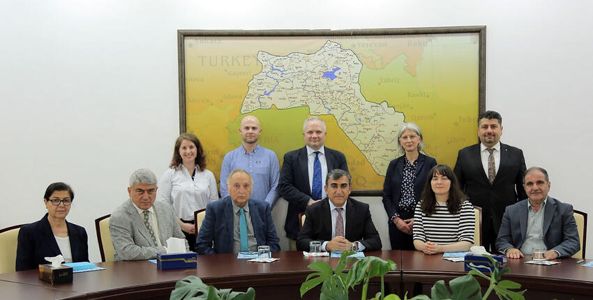 Delegation with the President of the University of Duhok and staff