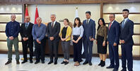 The delegation with Deputy Minister and staff