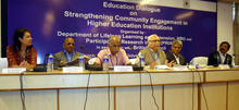 A panel discusion at the University of North Bengal in Siliguri