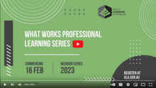 ALA webinar | What works workshop 6: Learning resources and tools